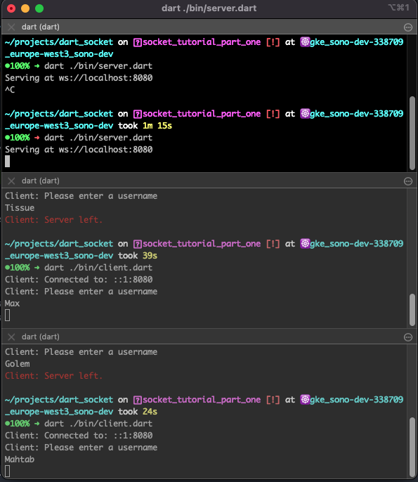 Example with Websockets