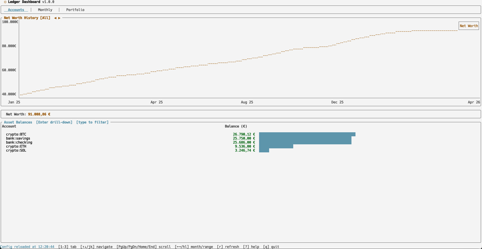 Light — works on any terminal